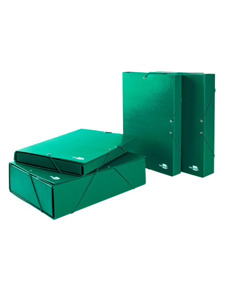 Carpeta proyectos liderpapel folio lomo 30mm carton forrado verde