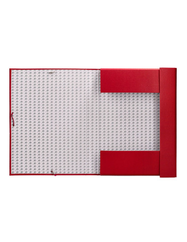 Carpeta proyectos liderpapel folio lomo 70mm carton forradoroja