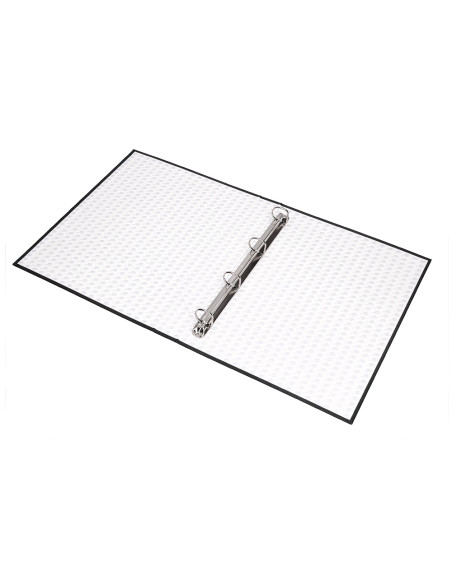 Carpeta de 4 anillas 25mm mixtas liderpapel folio carton forrado paper coat negra