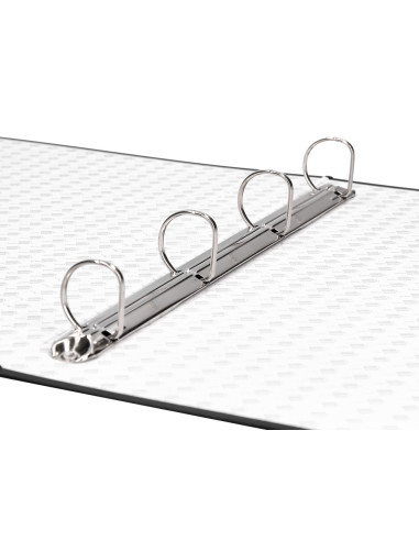 Carpeta de 4 anillas 25mm mixtas liderpapel folio carton forrado paper coat negra