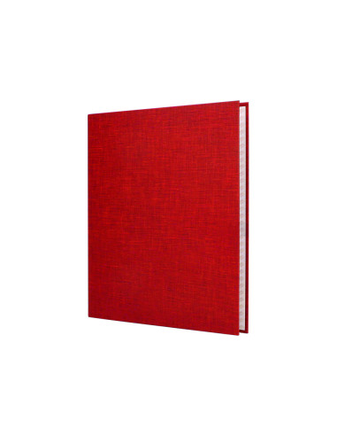 Carpeta de 4 anillas 25mm mixtas liderpapel folio carton forrado paper coat roja
