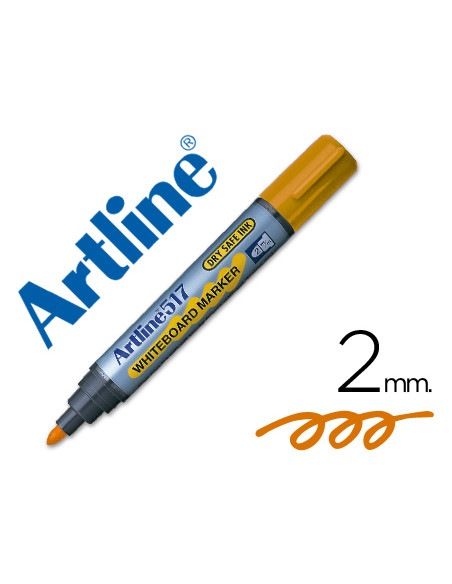 Rotulador artline pizarra ek-517 naranja punta redonda 2 mm tinta de bajo olor