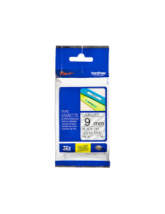 Cinta brother tze121 transparente-negro 9mm longitud 8 mt 2
