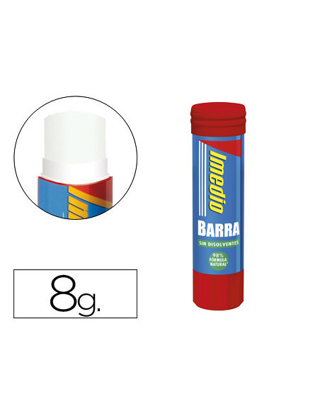 Pegamento imedio en barra 8 gr unidad