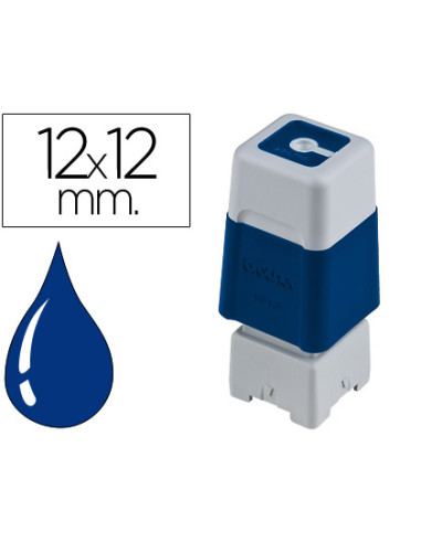 Sello automatico brother 12 mm x 12 mm azul