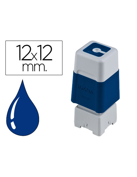 Sello automatico brother 12 mm x 12 mm azul