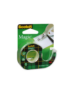 Cinta adhesiva scotch magic invisible 7,5 mt x 19 mm en portarrollo 2