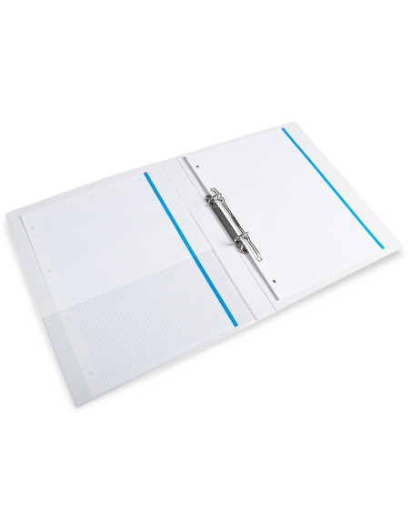 Carpeta canguro 2 anillas mixtas 16mm liderpapel a4 plastico blanca