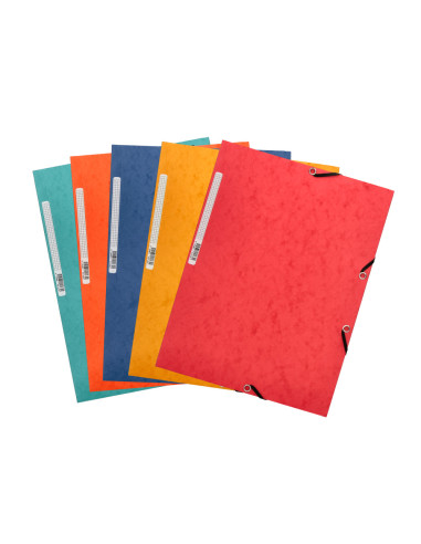 Carpeta q-connect gomas kf02174 carton simil-prespan solapas 320x243 mm colores surtidos