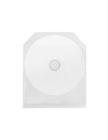 Sobre para cd q-connect polipropileno con solapa -pack de 50 unidades