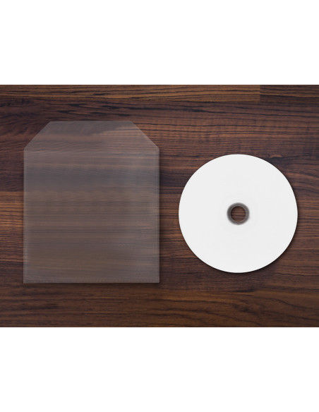 Sobre para cd q-connect polipropileno con solapa -pack de 50 unidades