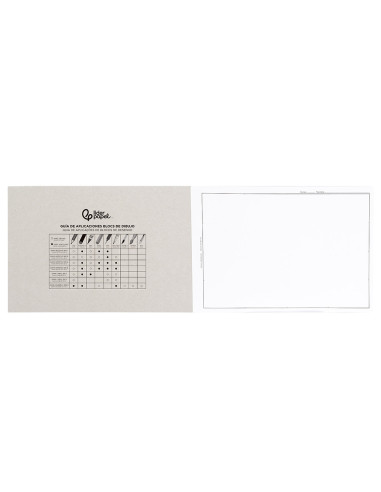 Bloc dibujo liderpapel lineal encolado 230x325mm 20 hojas 130 gr/m2 con recuadro