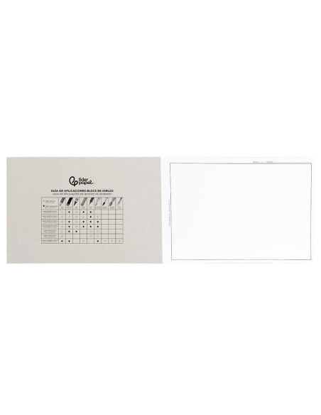 Bloc dibujo liderpapel lineal encolado 230x325mm 20 hojas 130 gr/m2 con recuadro