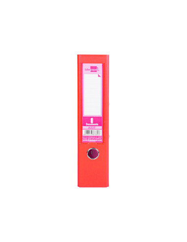 Archivador de palanca liderpapel a4 documenta forrado pvc con rado lomo 75mm rojo compresor metalico