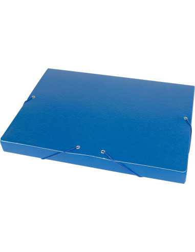 Carpeta proyectos liderpapel folio lomo 30mm carton gofrado azul