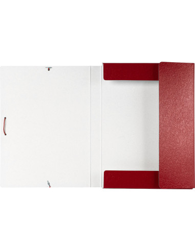 Carpeta proyectos liderpapel folio lomo 30mm carton gofrado roja