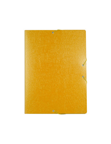 Carpeta proyectos liderpapel folio lomo 30mm carton gofrado amarilla