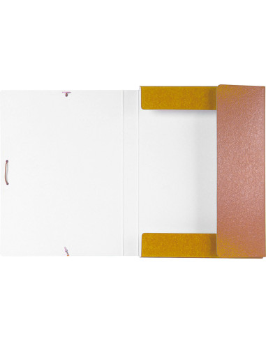 Carpeta proyectos liderpapel folio lomo 30mm carton gofrado amarilla