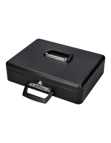 Caja caudales q-connect 14,5 " 370x290x110 mm con portamonedas y bandeja para billetes