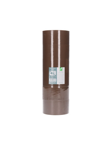Cinta adhesiva q-connect polipropileno havana 66 mt x 50 mm para embalaje bajo ruido