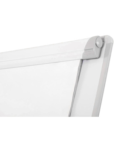 Pizarra blanca q-connect con tripode 90x60x195cm para convenciones superficie laminada escritura directa