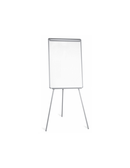 Pizarra blanca q-connect con tripode 70x100 cm para convenciones superficie laminada escritura directa