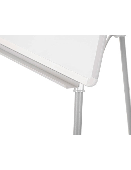 Pizarra blanca q-connect con tripode 70x100 cm para convenciones superficie laminada escritura directa