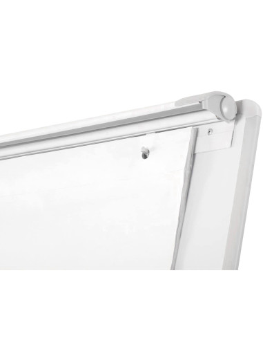Pizarra blanca q-connect con tripode 90x70x195cm para convenciones superficie lacadamagnetica escritura directa