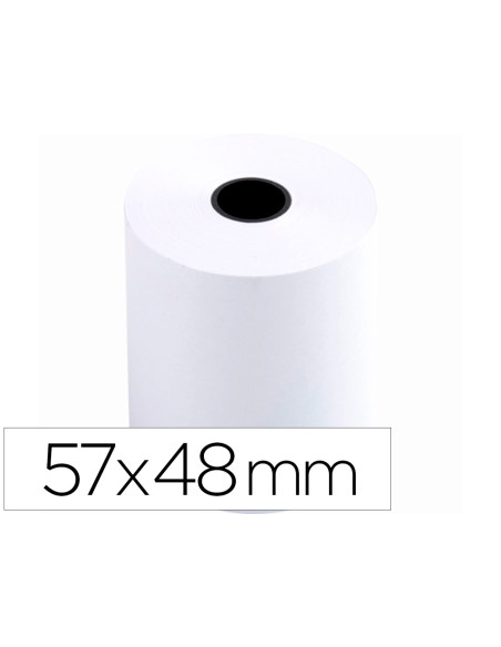 Rollo sumadora q-connect termico 57 mm ancho x 48 mm diametro sin bisfenol a