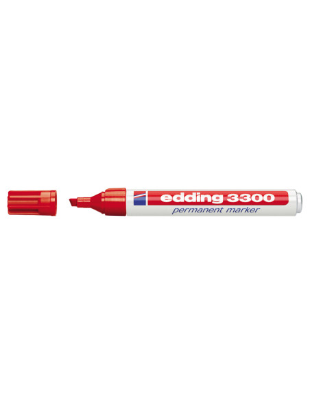 Rotulador edding marcador 3300 n.2 rojo punta biselada recargable