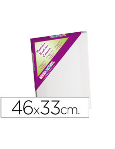 Bastidor liderpapel8p lienzo grapado trasero algodon 100% marco pawlonia 1,8x3,8 cm bordes madera 46x33 cm