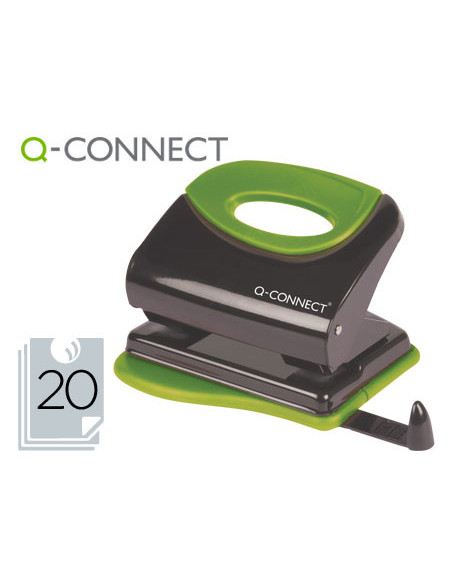 Taladrador q-connect kf00995 metalico con empuñadura de caucho capacidad 20 hojas
