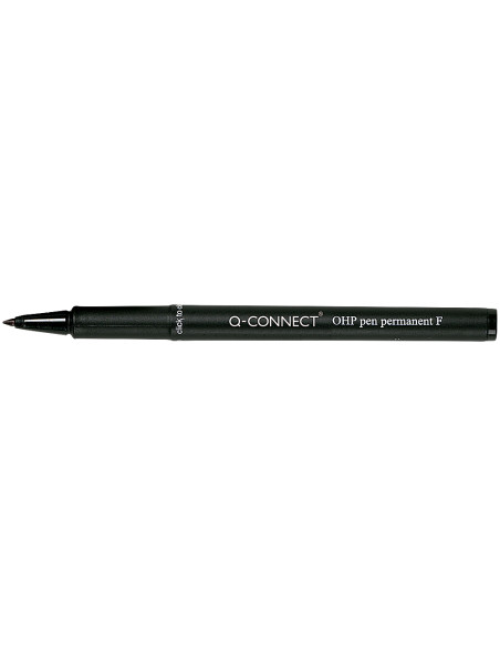 Rotulador q-connect retroproyeccion punta fibra super fina redonda 0.5 mm permanente negro