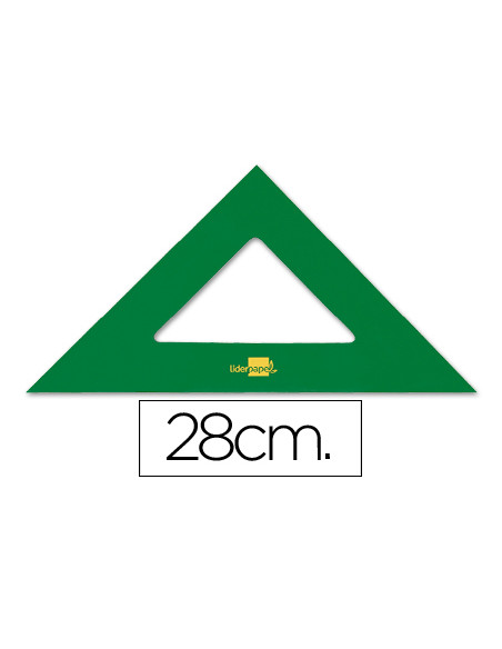 Escuadra liderpapel 28 cm acrilico verde