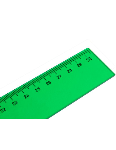 Regla liderpapel 30 cm acrilico verde