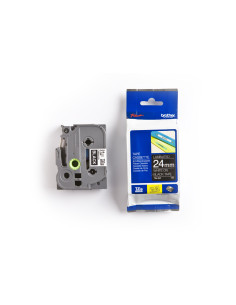 Cinta brother tze-355 negro-blanco 24mm longitud 8mt 2