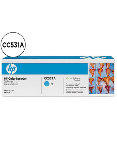 Toner hp laserjet color cp2025/cm2320 cian 2.800 pag