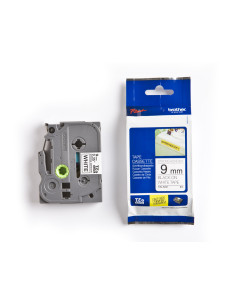 Cinta brother tze-s221 blanco-negro 9mm longitud 8 mt superadhesiva 2