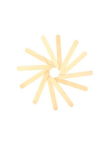 Palillo para manualidades liderpapel madera color natural 15x2 cm bolsa de 100 unidades