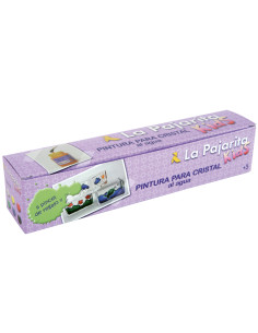 Pintura laca cristal la pajarita kids 35 ml caja de 6 unidades colores surtidos + pincel 2