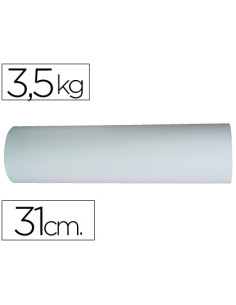 Papel blanco bobina ancho 31 cm longitud 250 mt gramaje 50 gr peso 3,5 kg