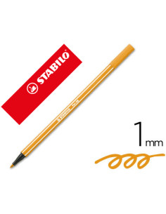 Rotulador stabilo acuarelable pen 68 naranja punta gruesa 1mm