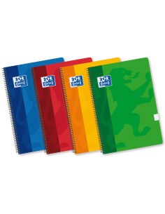 Bloc espiral oxford cartoncillo cuarto 80 hojas cuadros 4 mm 2