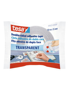 Cinta adhesiva tesa doble cara transparente 10 mt x 15 mm 2