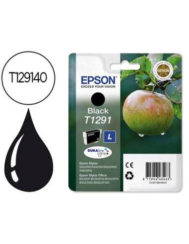 Ink-jet epson stylus t1291 negro sx420w / 425w / office bx305f / bx320f -alta capacidad-