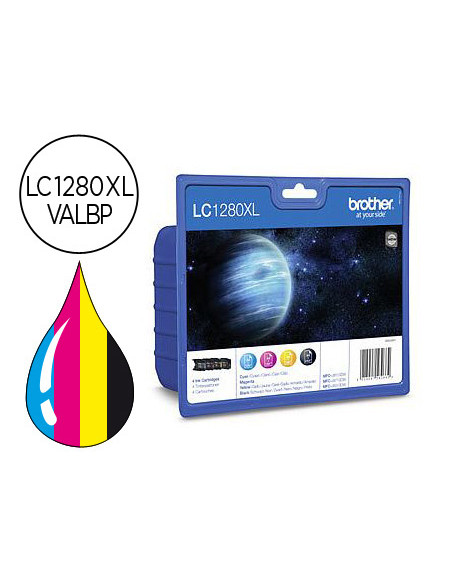 Ink-jet brother lc-1280xl pack 4 colores - mfc-j6510dw mfc-j6710dw mfc-j6910dw