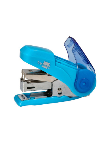 Grapadora liderpapel micro con regalo de funda y caja de 1000 grapas nº10 capacidad 12 hojas colores surtidos