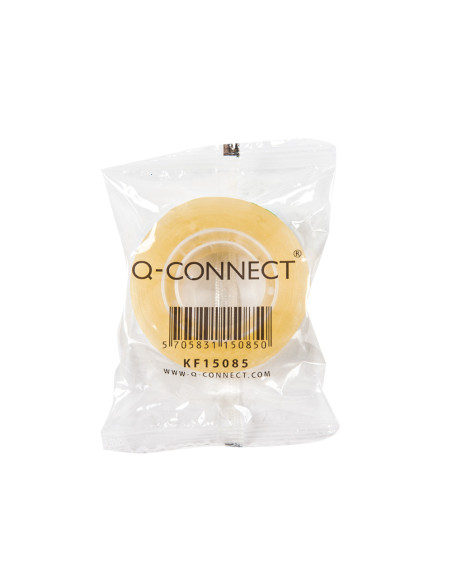 Cinta adhesiva q-connect transparente 33 mt x 12 mm encelofanada