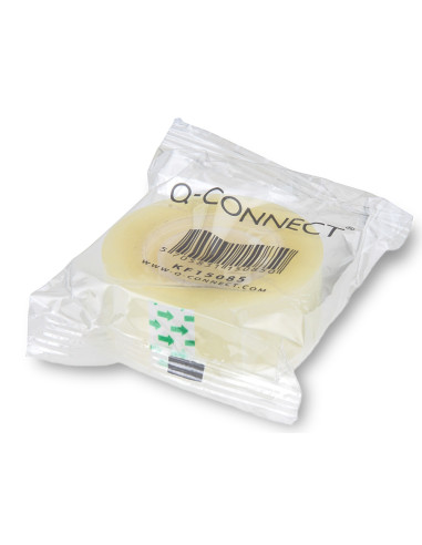 Cinta adhesiva q-connect transparente 33 mt x 12 mm encelofanada