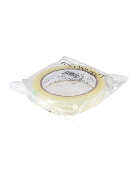 Cinta adhesiva q-connect transparente 66 mt x 19 mm encelofanada